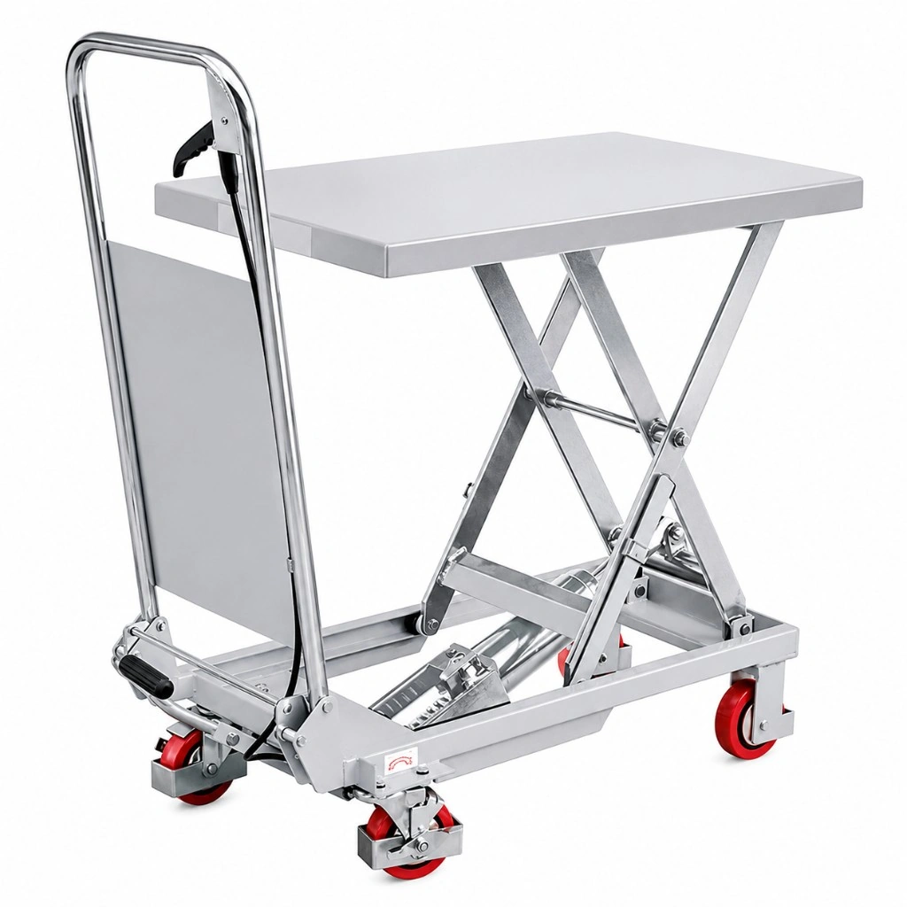 Table élévatrice mobile en acier inoxydable (MPS150S) 150 kg