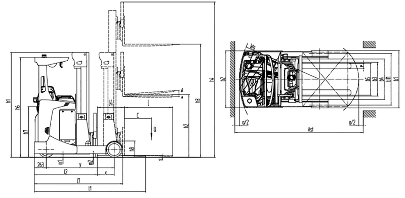 Chariot à mât rétractable série Deluxe REV20D de 2 000 kg – vue 4