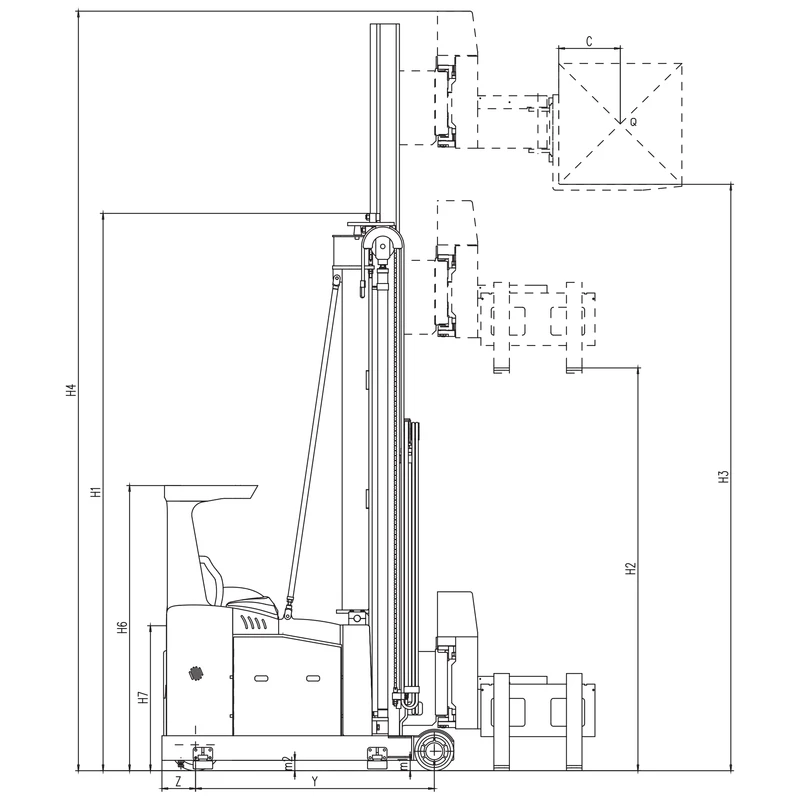Chariot électrique REV15BP pour allées de 1 600 mm – vue 4