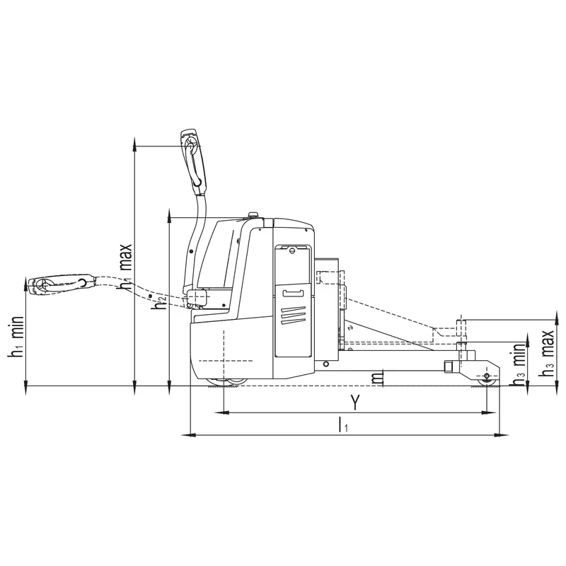 Tracteur de remorquage compact VEV25H pour entrepôt